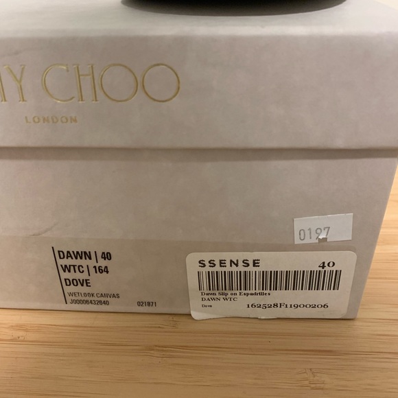 Jimmy choo dawn espadrilles in silver - Picture 7 of 7